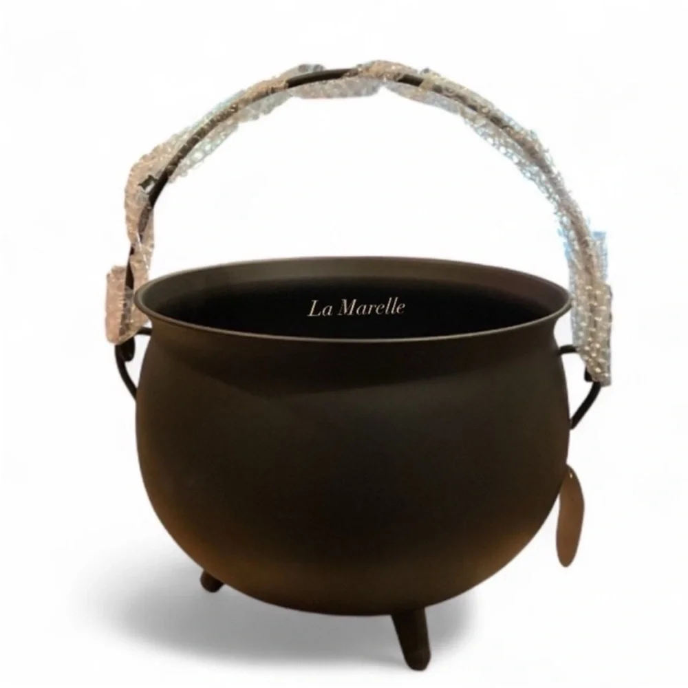 Large Halloween Metal Cauldron Black - Threshold
